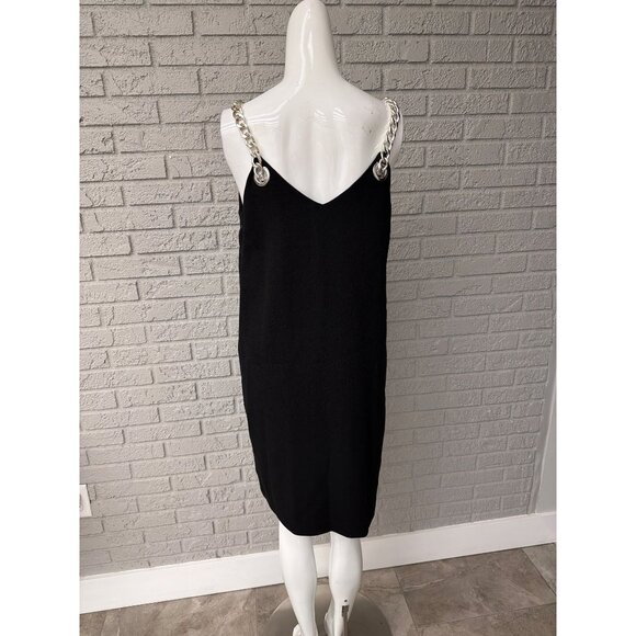 Michael Kors Women Black Dress With Chain Detail Dress Size 6 - Picture 4 of 10